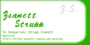 zsanett strupp business card